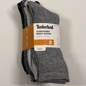 NWT Timberland cushioned boot socks - 4 Pairs- Men's One Size Fits Most